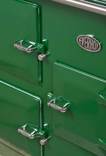 Everhot 90 Plus green door detail